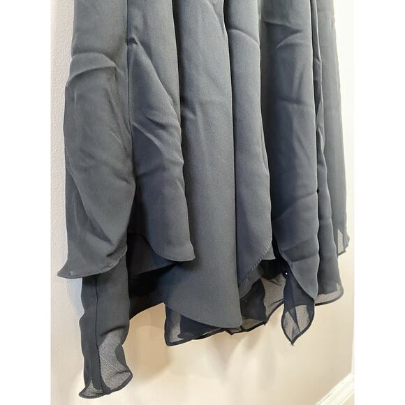 Cachet by Bari Protas Vintage Dress Women's Size 6 Embroidery Asymmetrical Sheer - Picture 5 of 11